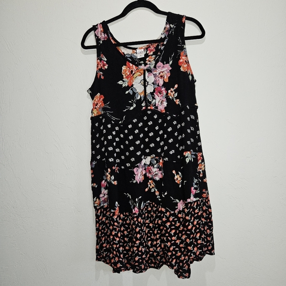 Bila Dress Womens Medium Gauzy Babydoll Floral Sleeveless Rayon Flowy Flattering - Picture 4 of 14
